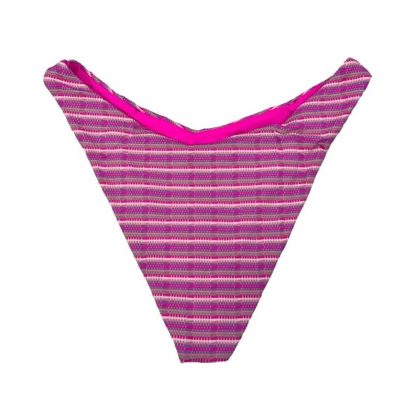 L*Space Women’s Cabana Bikini Bottom Bitsy Cut Multicolor Striped Size XL New - Picture 5 of 10